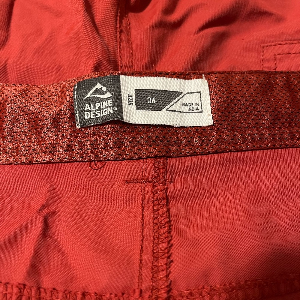 Alpine Design Red Cargo Shorts - Picture 2 of 2